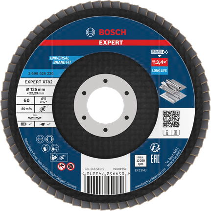 Lamelový kotouč Bosch EXPERT X782 125 mm G60 na kov.